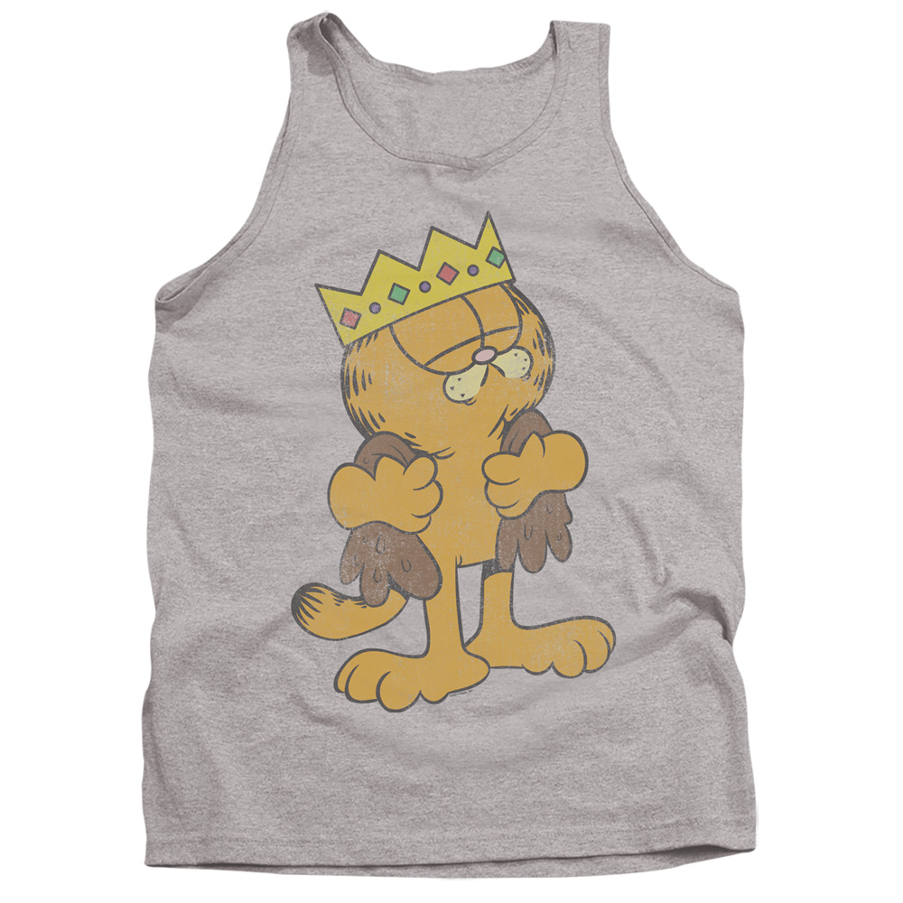 GAR719-TK-2 Garfield King Adult Tank Top, Athletic Heather - Medium