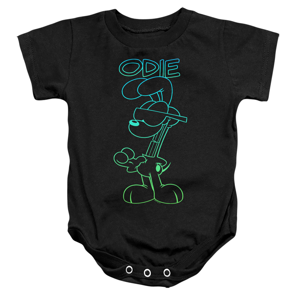 GAR720-SS-2 Garfield Hotshot Odie Infant Snapsuit, Black - Medium - 12 Month