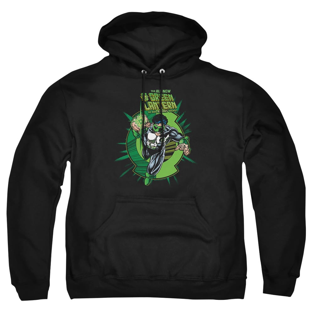 GL273-AFTH-7 Green Lantern Rayner Cover Adult Pullover Hoodie, Black - 4X