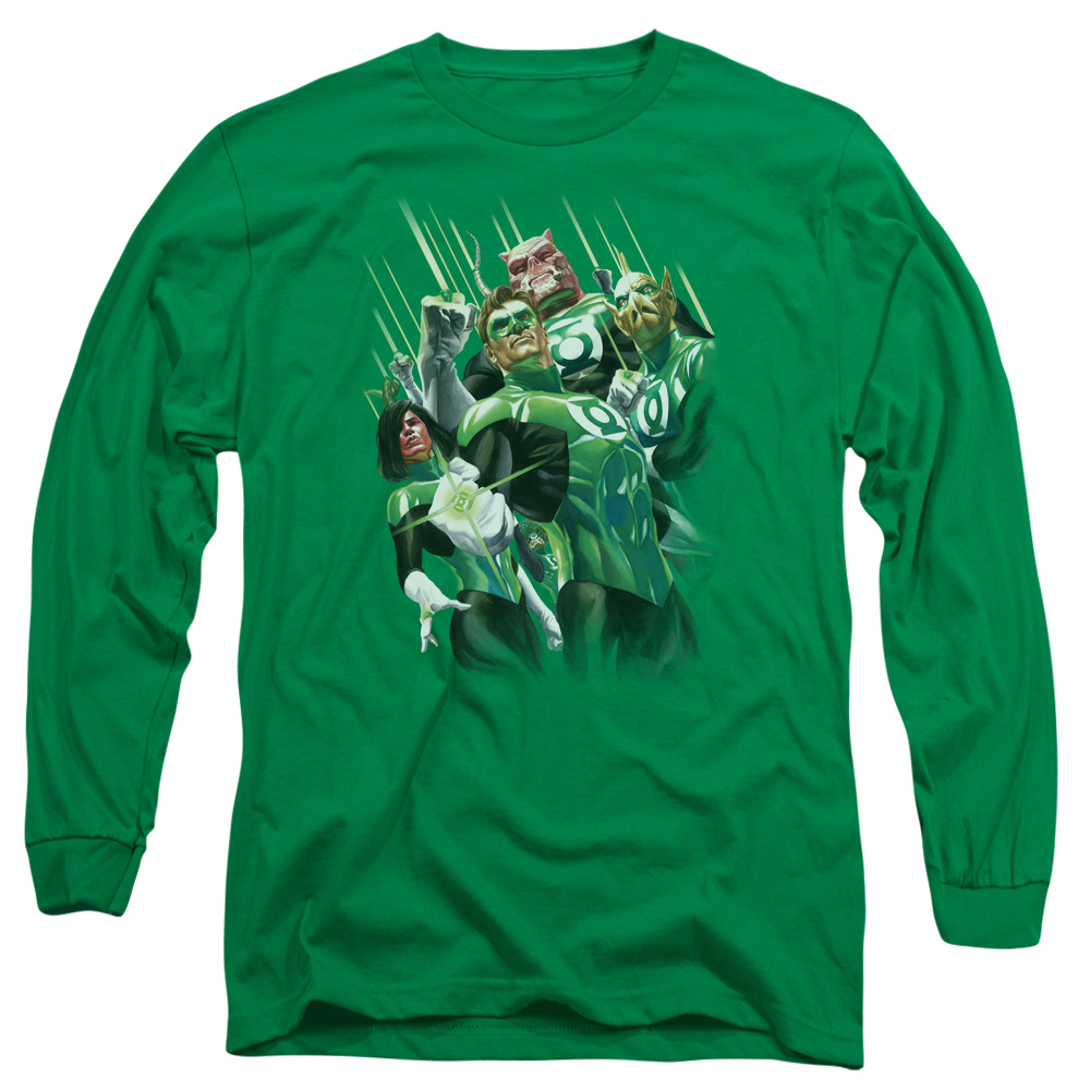 GL259-AL-6 Gl Power of the Rings Adult Long Sleeve T-Shirt, Kelly Green - 3X