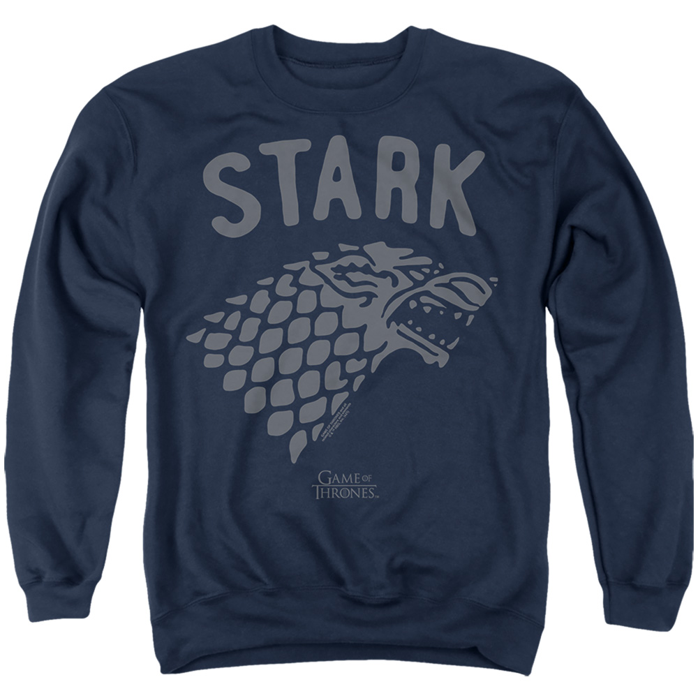 GOT245-AS-6 Game of Thrones The Winter is Coming Adult Crewneck Sweatshirt, Navy - 3X