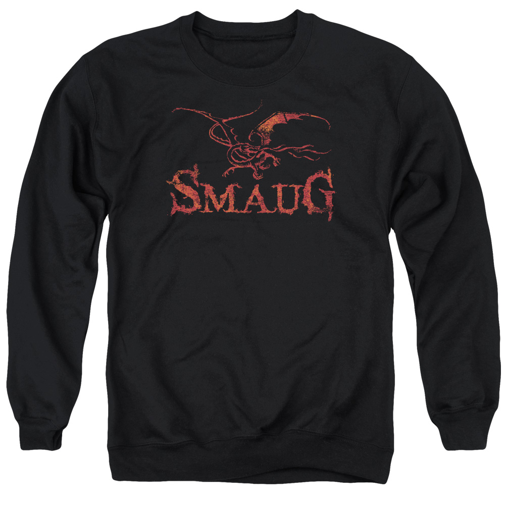 HOB2025-AS-2 Hobbit Dragon Adult Crewneck Sweatshirt, Black - Medium