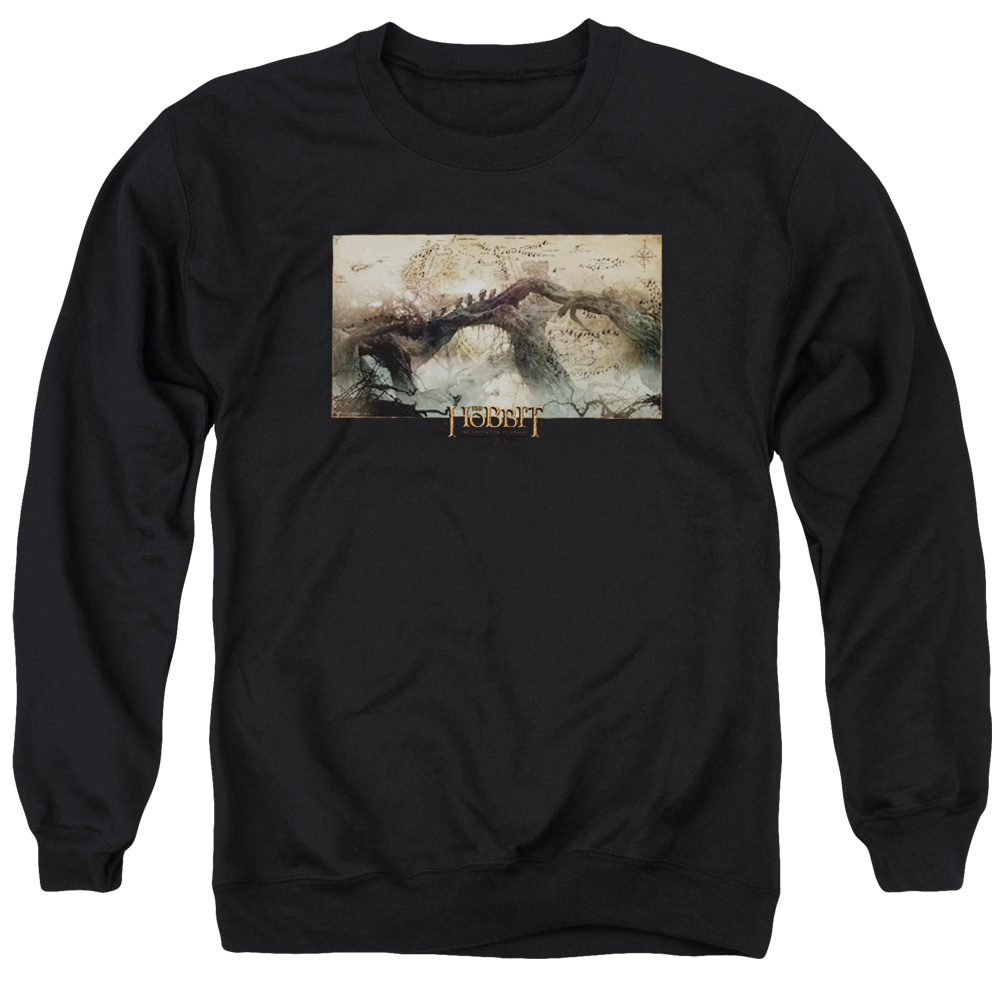 HOB2005-AS-2 Hobbit Epic Journey Adult Crewneck Sweatshirt, Black - Medium