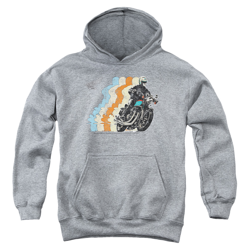 HNDA116-YFTH-2 Honda Retro Youth Hooded Sweatshirt, Athletic Heather - Medium