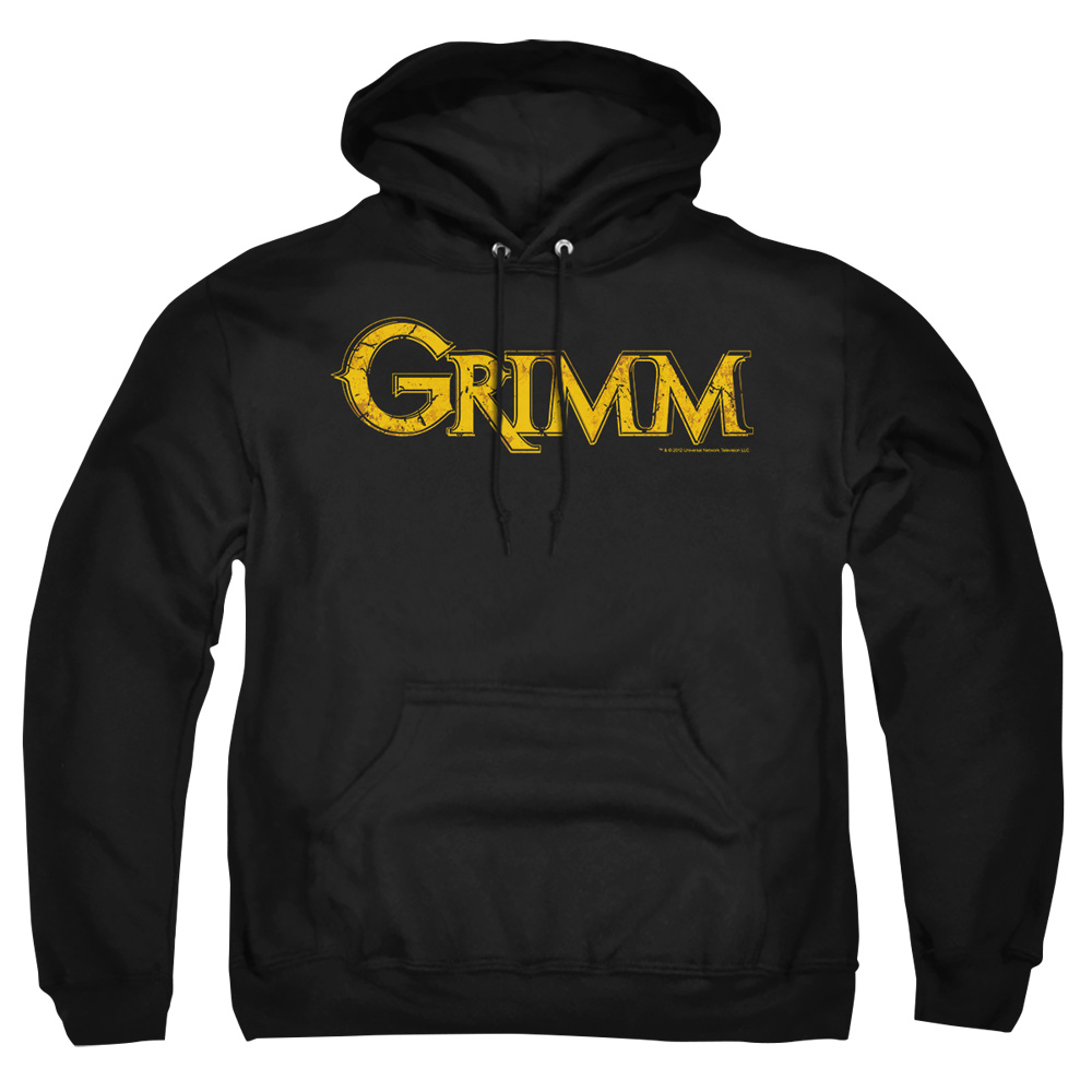 NBC636-AFTH-7 Grimm Gold Logo Adult Pullover Hoodie, Black - 4X