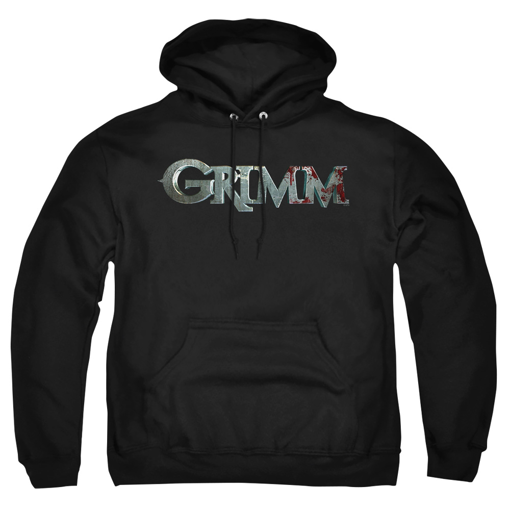 NBC646-AFTH-7 Grimm Bloody Logo Adult Pullover Hoodie, Black - 4X