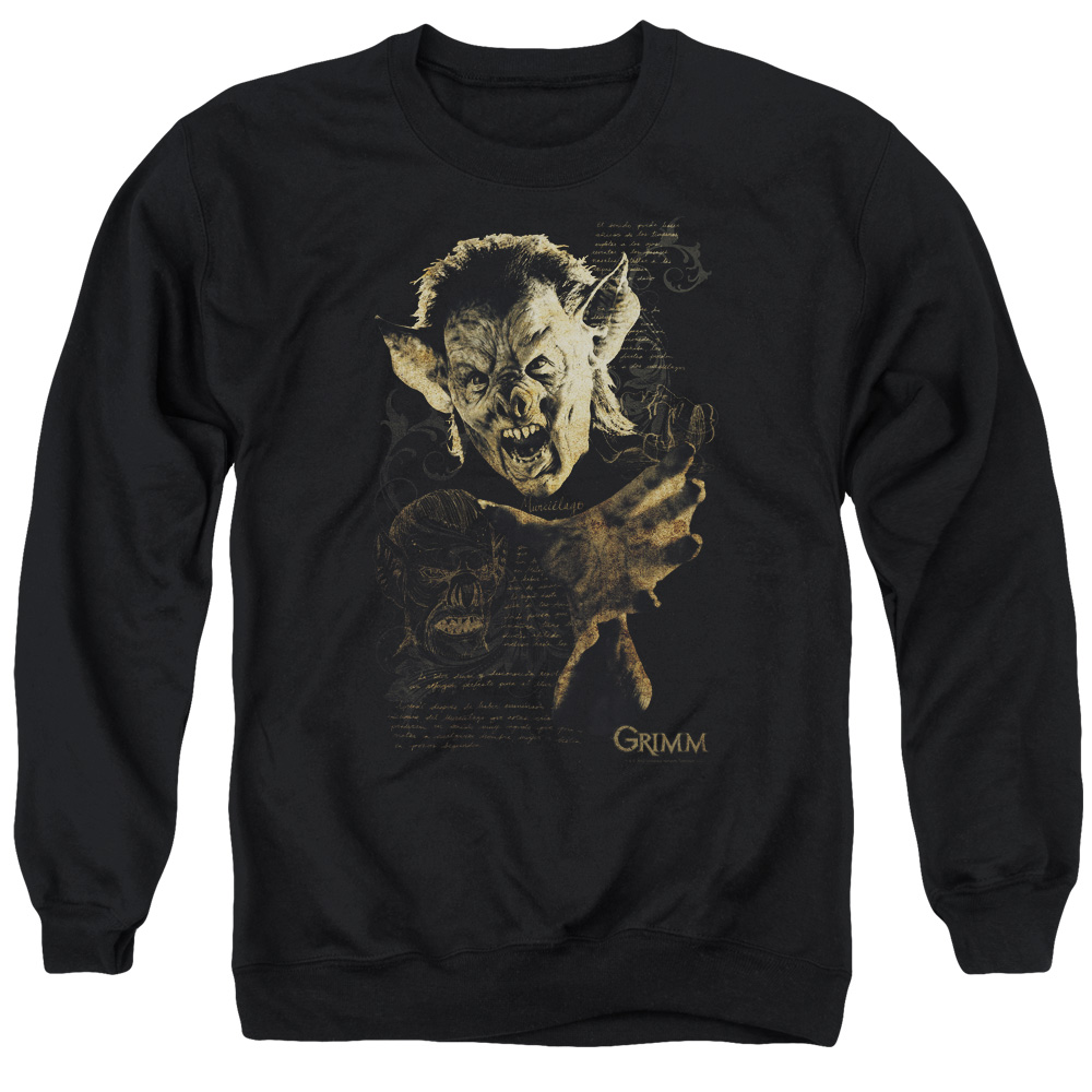 NBC678-AS-2 Grimm Murcielago Adult Crewneck Sweatshirt, Black - Medium