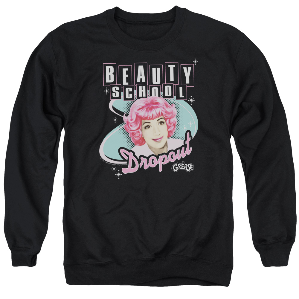 PAR154-AS-1 Grease Beauty School Dropout Adult Crewneck Sweatshirt, Black - Small
