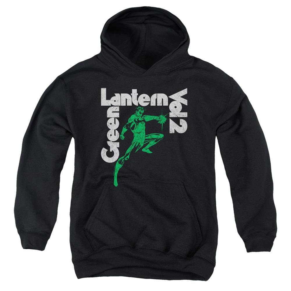JLA799-YFTH-2 Green Lantern Vol 2 Youth Hooded Sweatshirt, Black - Medium