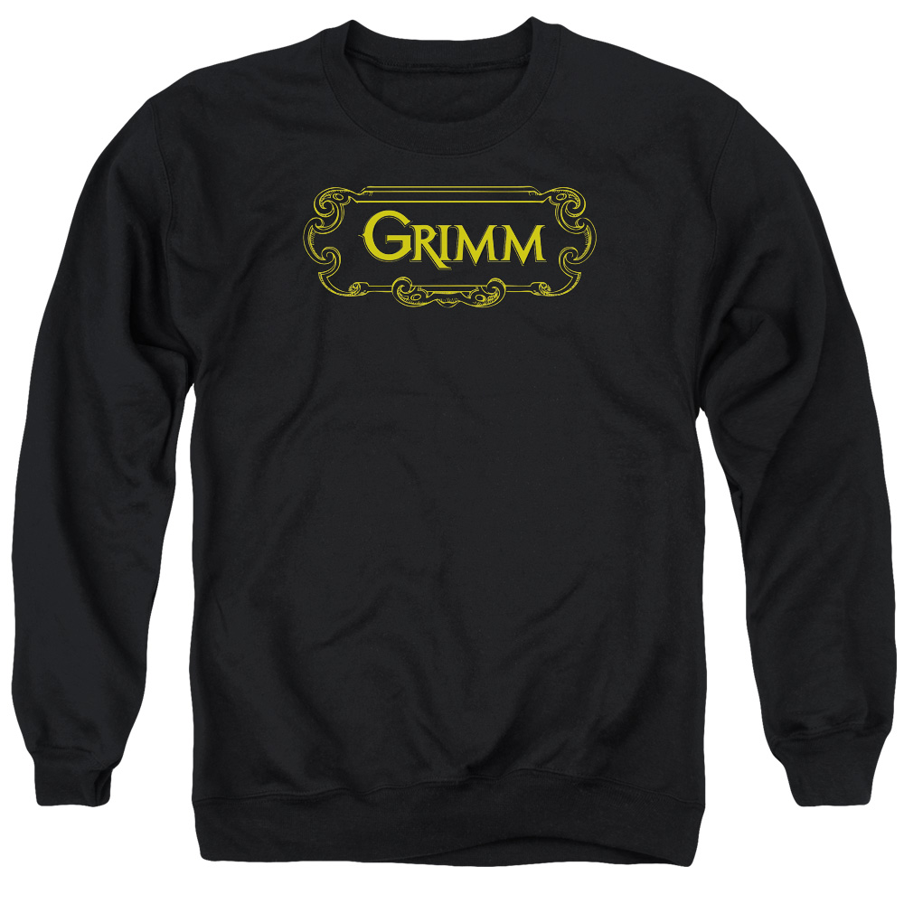 NBC927-AS-2 Grimm Plaque Logo Adult Crewneck Sweatshirt, Black - Medium