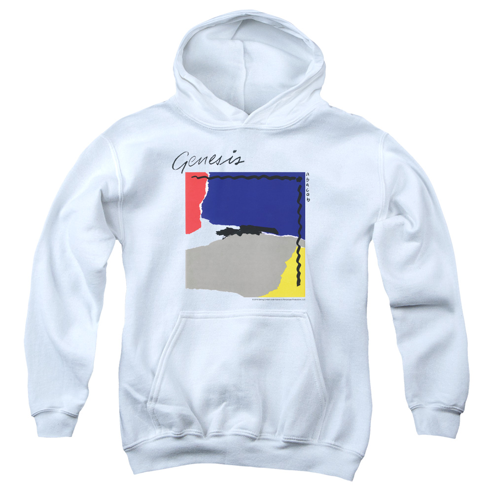 PERRY108-YFTH-3 Genesis Abacab Youth Hooded Sweatshirt, White - Large