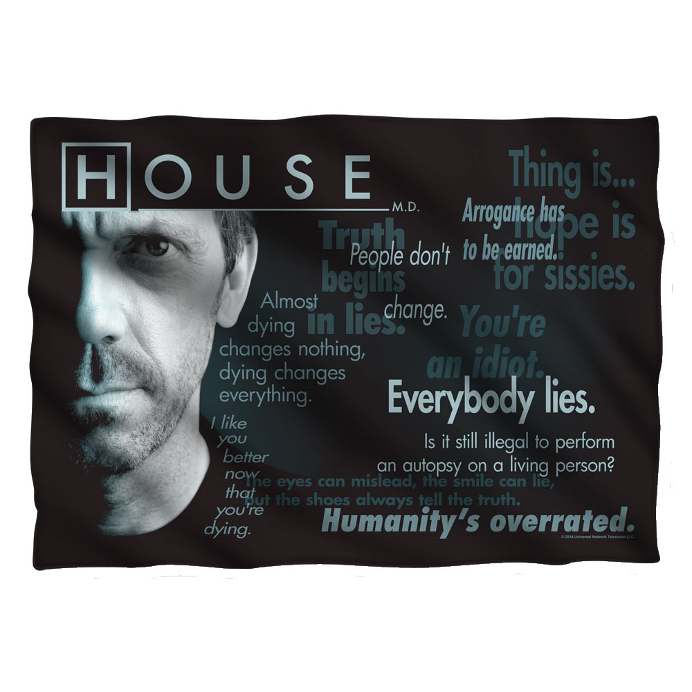 NBC958-PLO1-0 House Houseisms Pillow Case, White - 20 x 28 in.