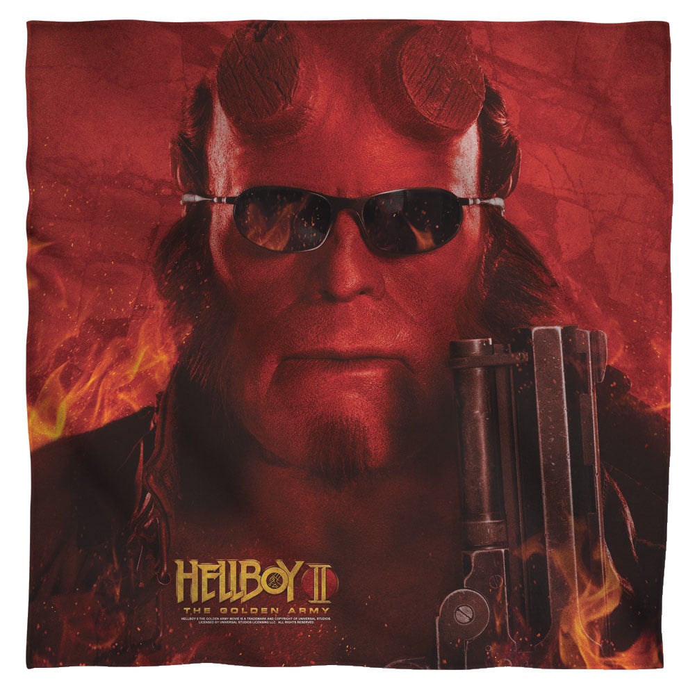 UNI926-BND1-0 Hellboy II Big Red Bandana, White - 22 x 22 in.