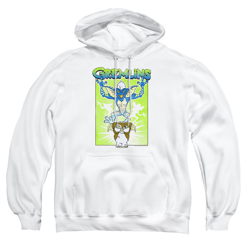 WBM864C-AFTH-3 Gremlins Be Afraid Adult Pullover Hoodie, White - Large