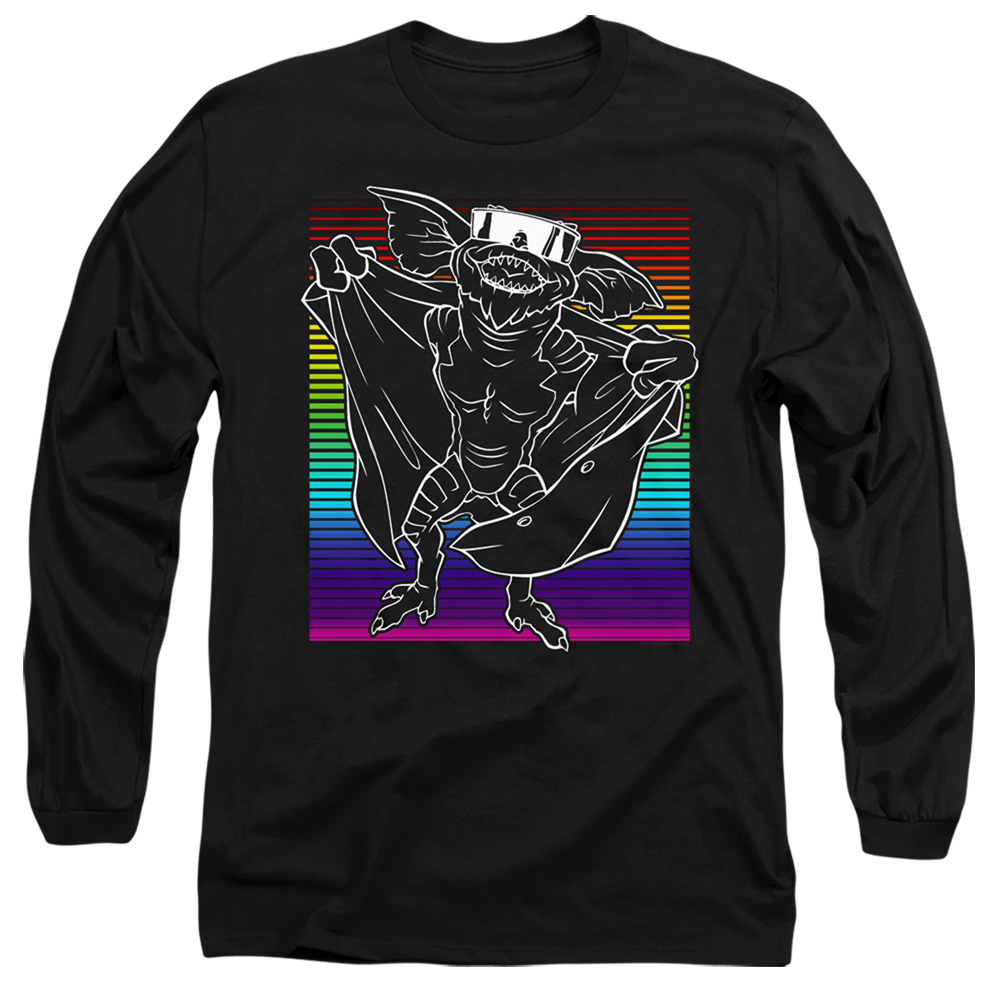 WBM951-AL-2 Gremlins Cool Gradient Adult Long Sleeve T-Shirt, Black - Medium