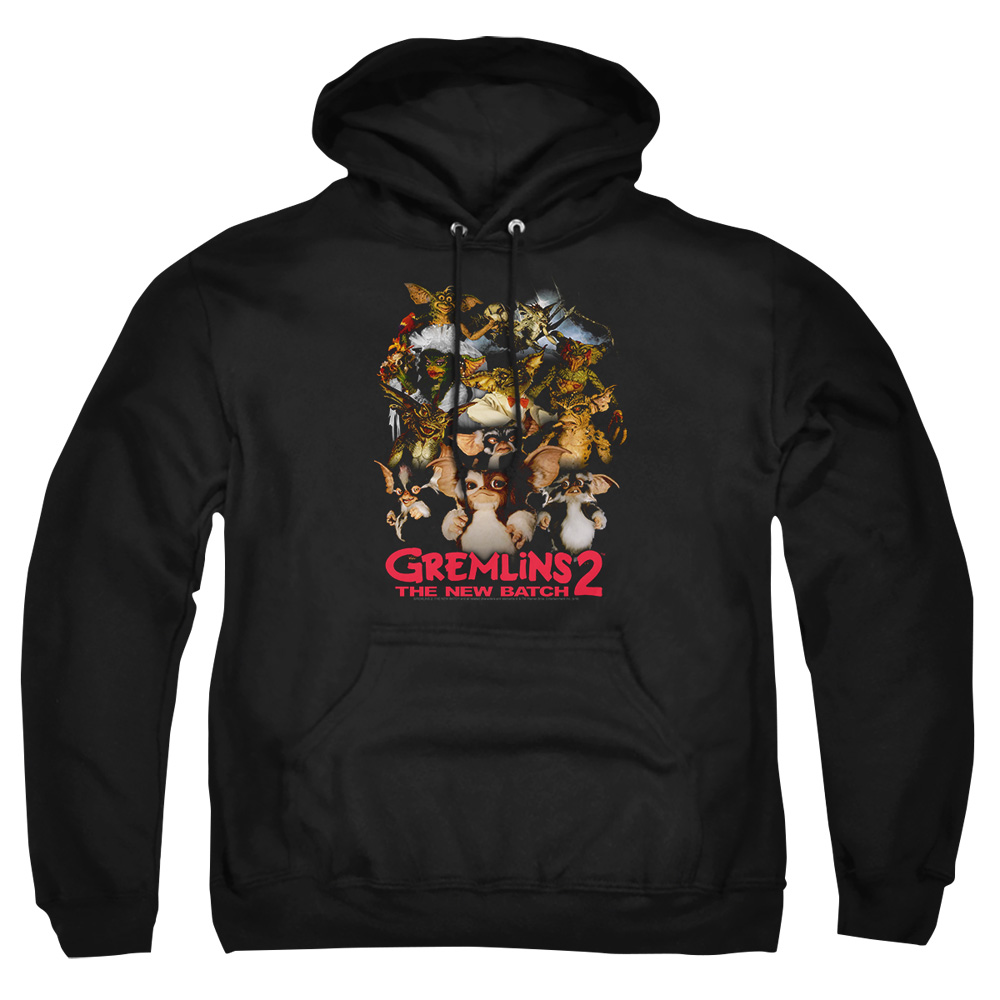WBM935-AFTH-5 Gremlins 2 Goon Crew Adult Pullover Hoodie, Black - 2X