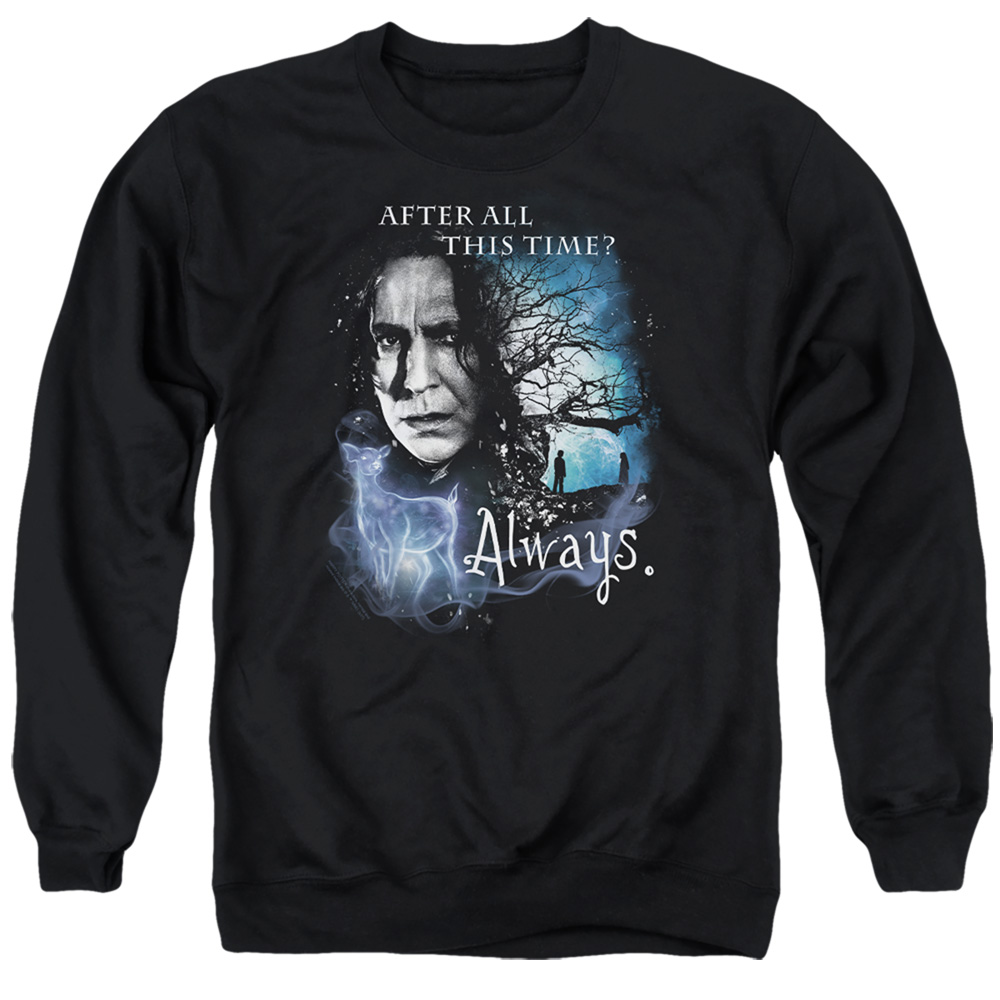 HP8101-AS-2 Harry Potter Always Adult Crewneck Sweatshirt, Black - Medium