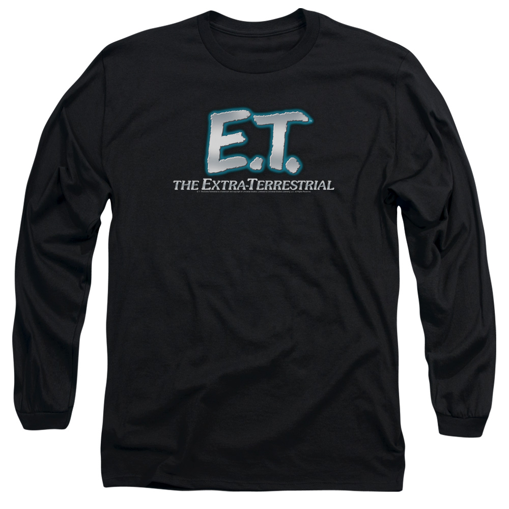 UNI102-AL-2 ET Logo Adult Long Sleeve T-Shirt, Black - Medium
