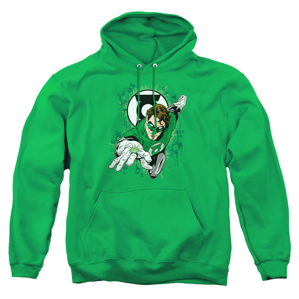 GL249-AFTH-6 Gl Ring First Adult Pullover Hoodie, Kelly Green - 3X