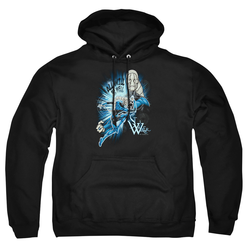 GL319-AFTH-8 Green Lantern Saint Walker Adult Pullover Hoodie, Black - 5X