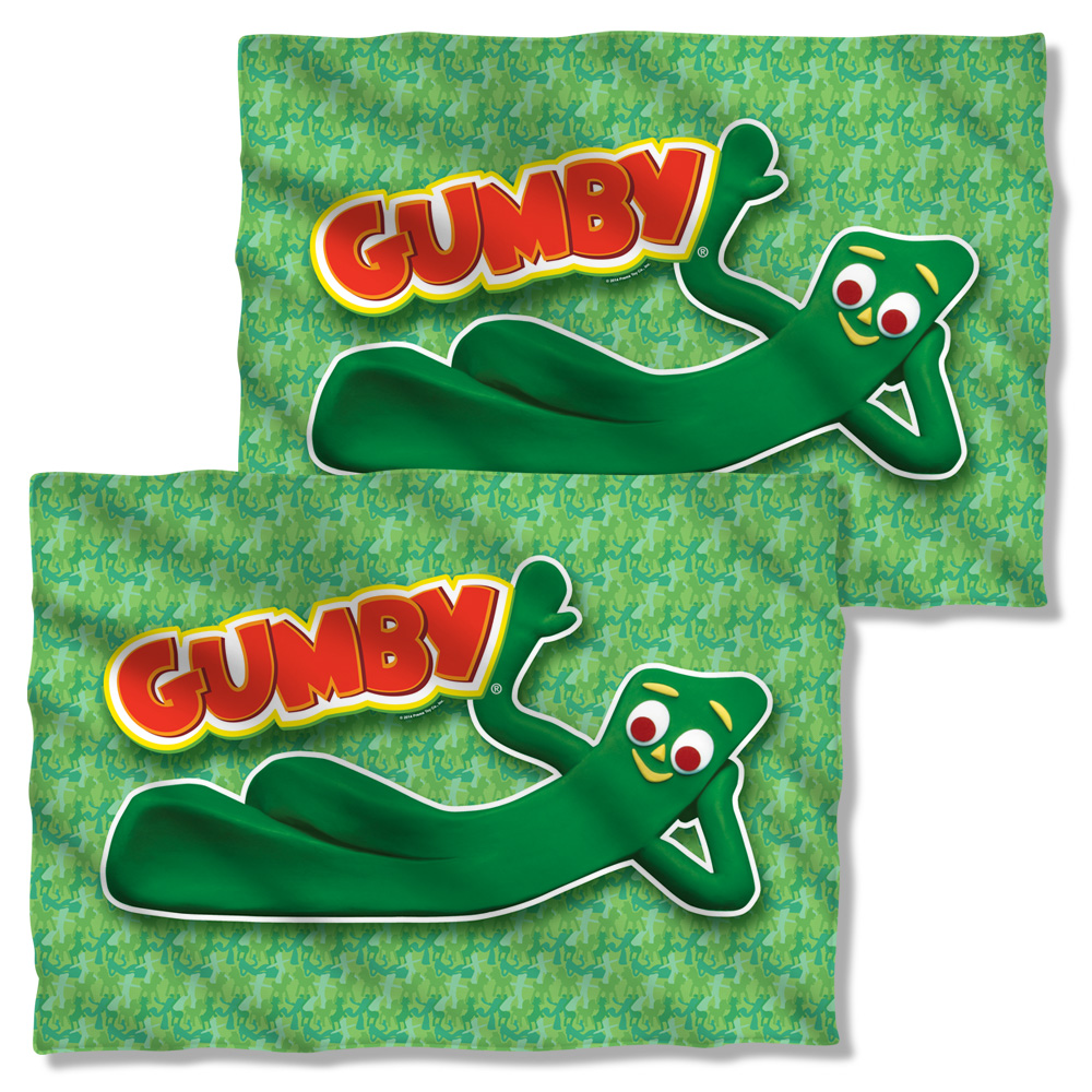 GMB135FB-PLO1-0 Gumby Chilling Front & Back Print Pillow Case, White - 20 x 28 in.