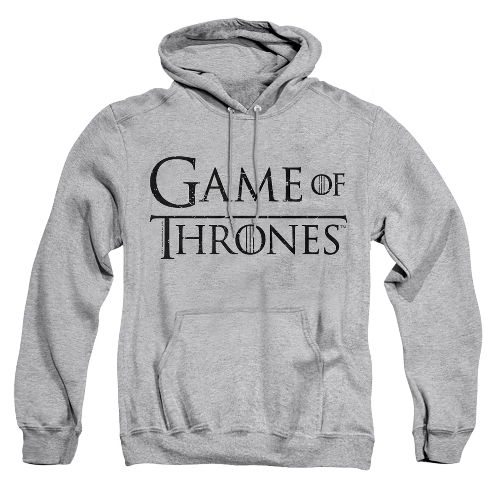 GOT258-AFTH-6 Game of Thrones Logo 1 Adult Pullover Hoodie, Athletic Heather - 3X