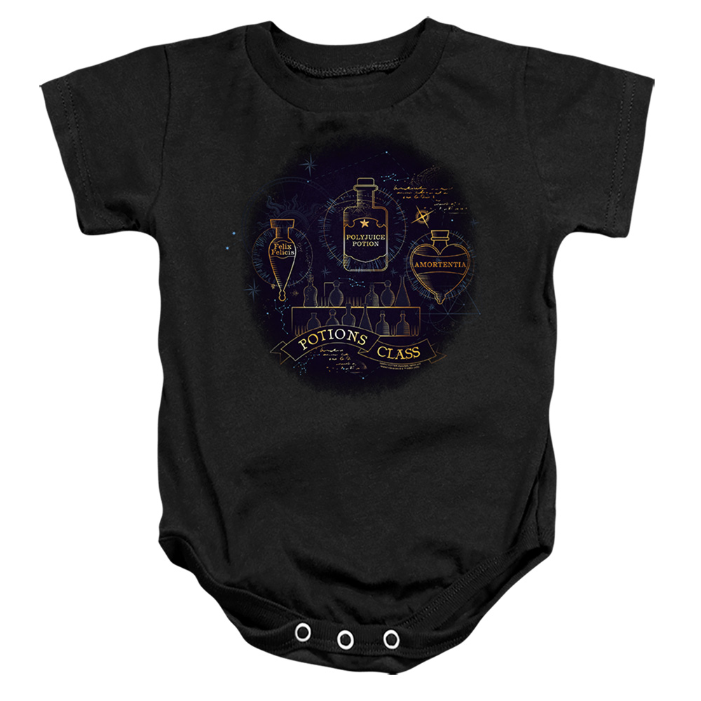 HP8479-SS-2 Harry Potter Potions Class Infant Snapsuit, Black - Medium - 12 Month