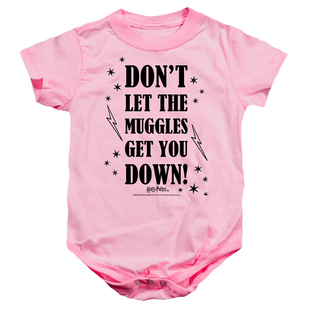 HP8984-SS-1 Harry Potter Muggles 1 Infant Snapsuit, Pink - Small - 6 Month
