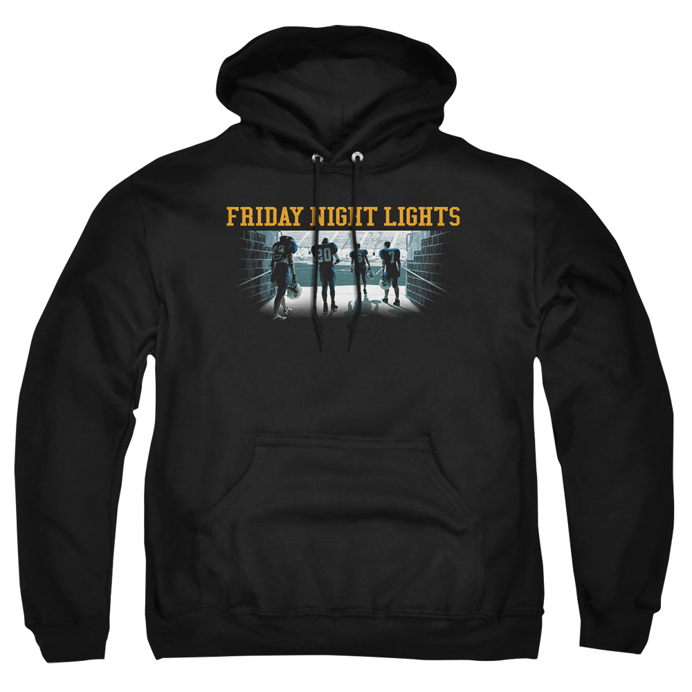 NBC160-AFTH-7 Friday Night Light Game Time Adult Pullover Hoodie, Black - 4X