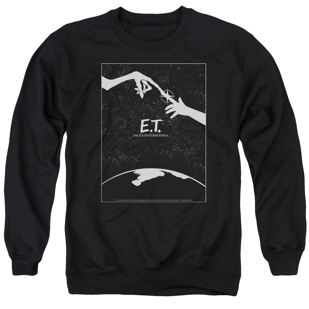 UNI557-AS-2 ET Simple Poster Adult Crewneck Sweatshirt, Black - Medium