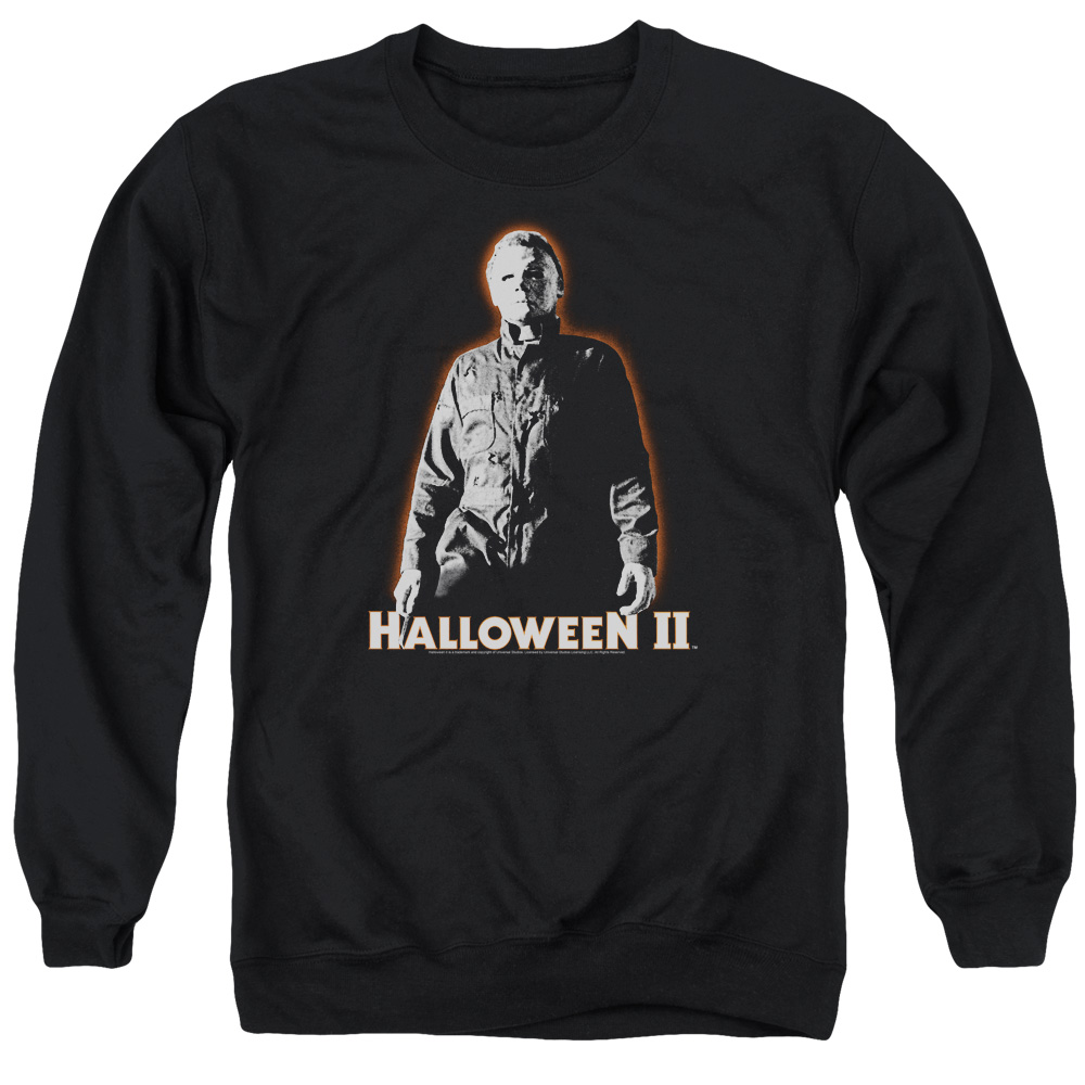 UNI392-AS-3 Halloween II Michael Myers Adult Crewneck Sweatshirt, Black - Large
