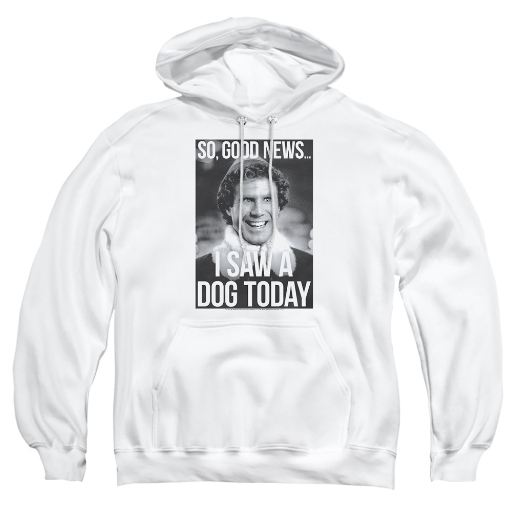WBM668-AFTH-2 ELF Must Love Dogs Adult Pullover Hoodie, White - Medium