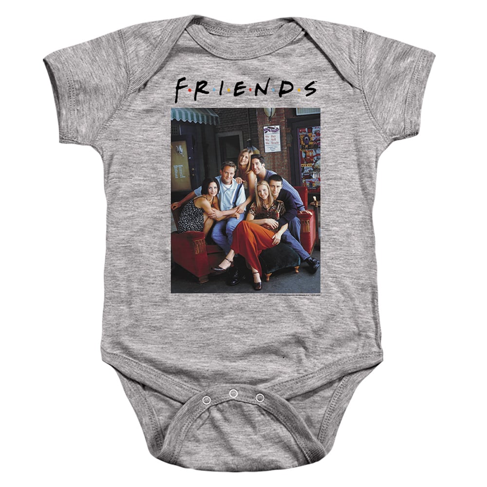 WBT1309-SS-2 Friends Characters 1 Infant Snapsuit, Athletic Heather - Medium - 12 Month