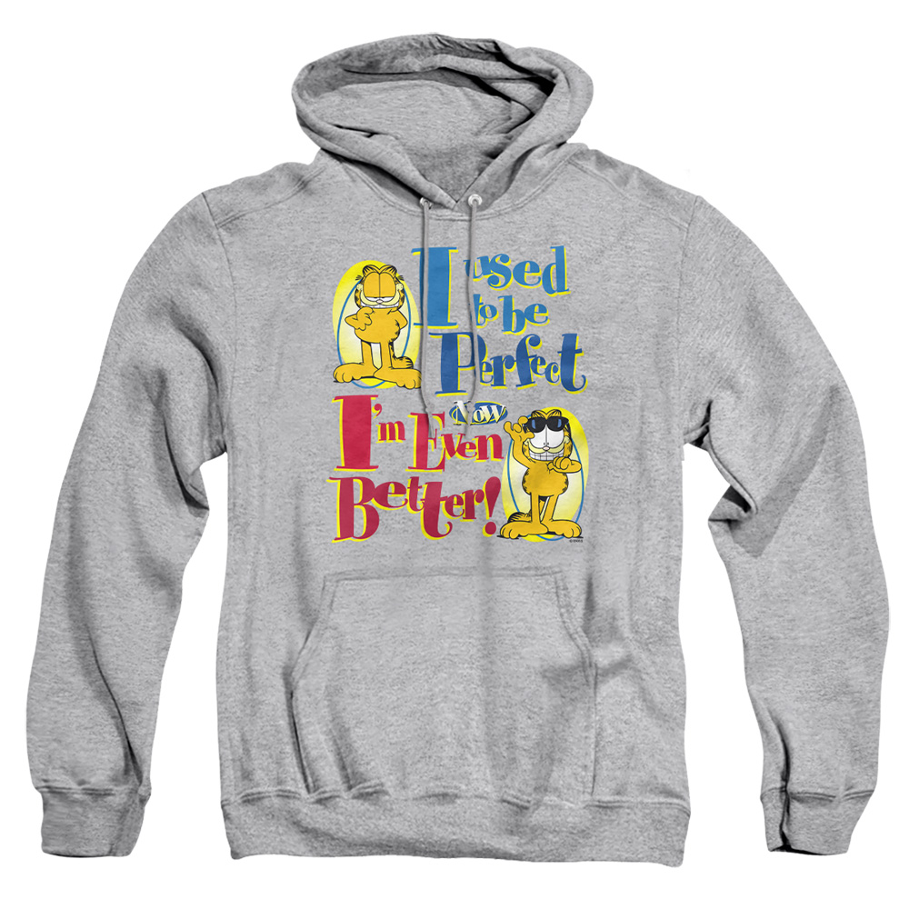 GAR369-AFTH-3 Garfield Even Better Adult Pullover Hoodie, Athletic Heather - Large
