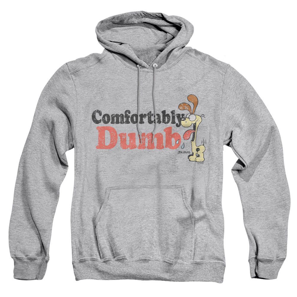 GAR460-AFTH-4 Garfield Comfortably Dumb Adult Pullover Hoodie, Athletic Heather - Extra Large