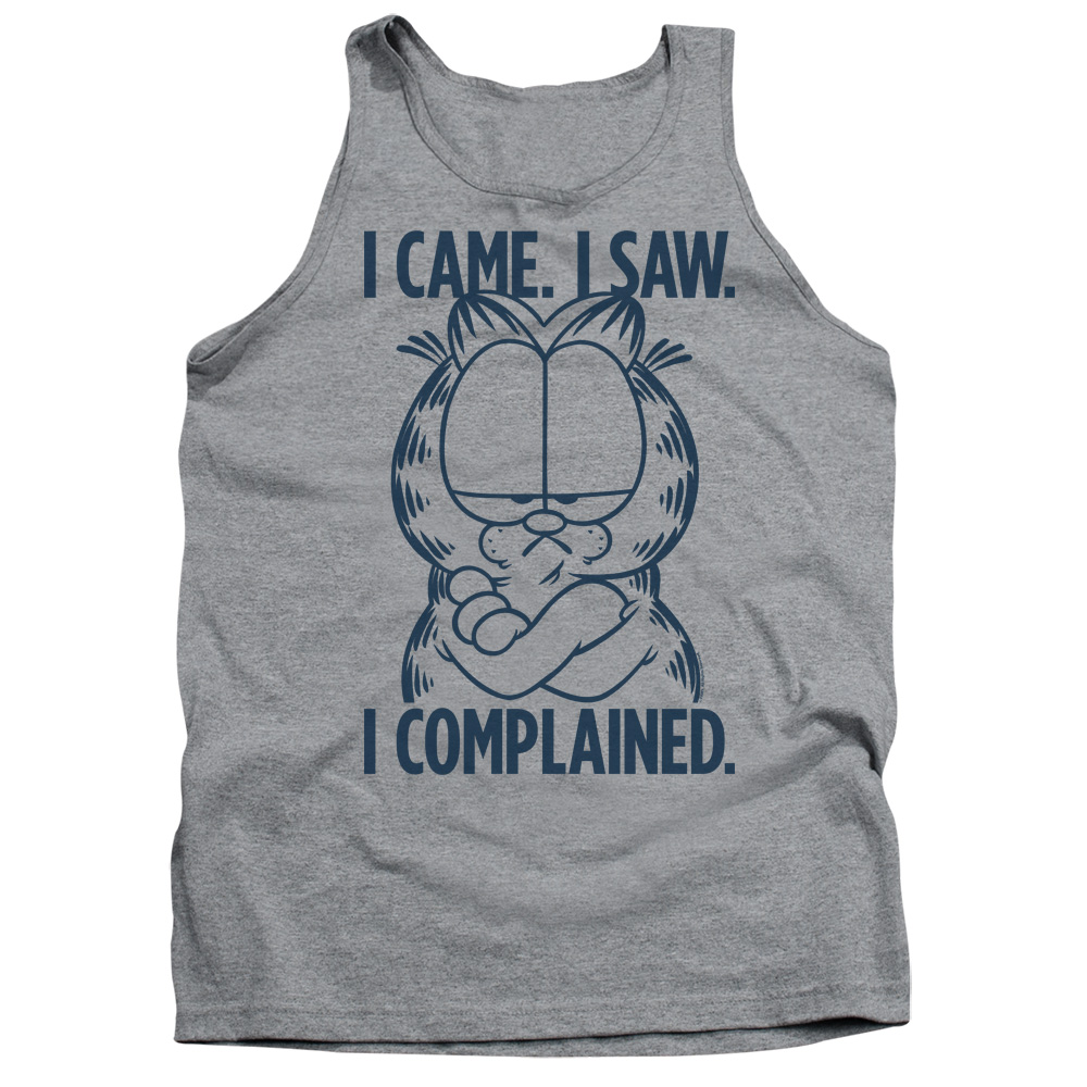 GAR575-TK-2 Garfield I Complained Adult Tank Top, Athletic Heather - Medium
