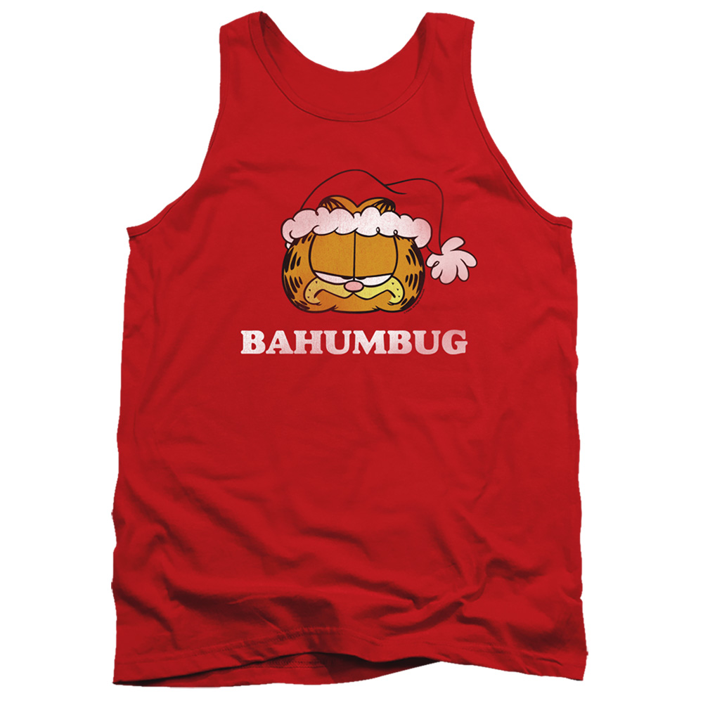 GAR600-TK-2 Garfield Bahumbug Adult Tank Top, Red - Medium