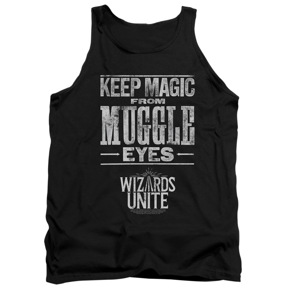 HP9045-TK-2 Harry Potter Wizards Unite Hidden Magic Adult Tank Top, Black - Medium
