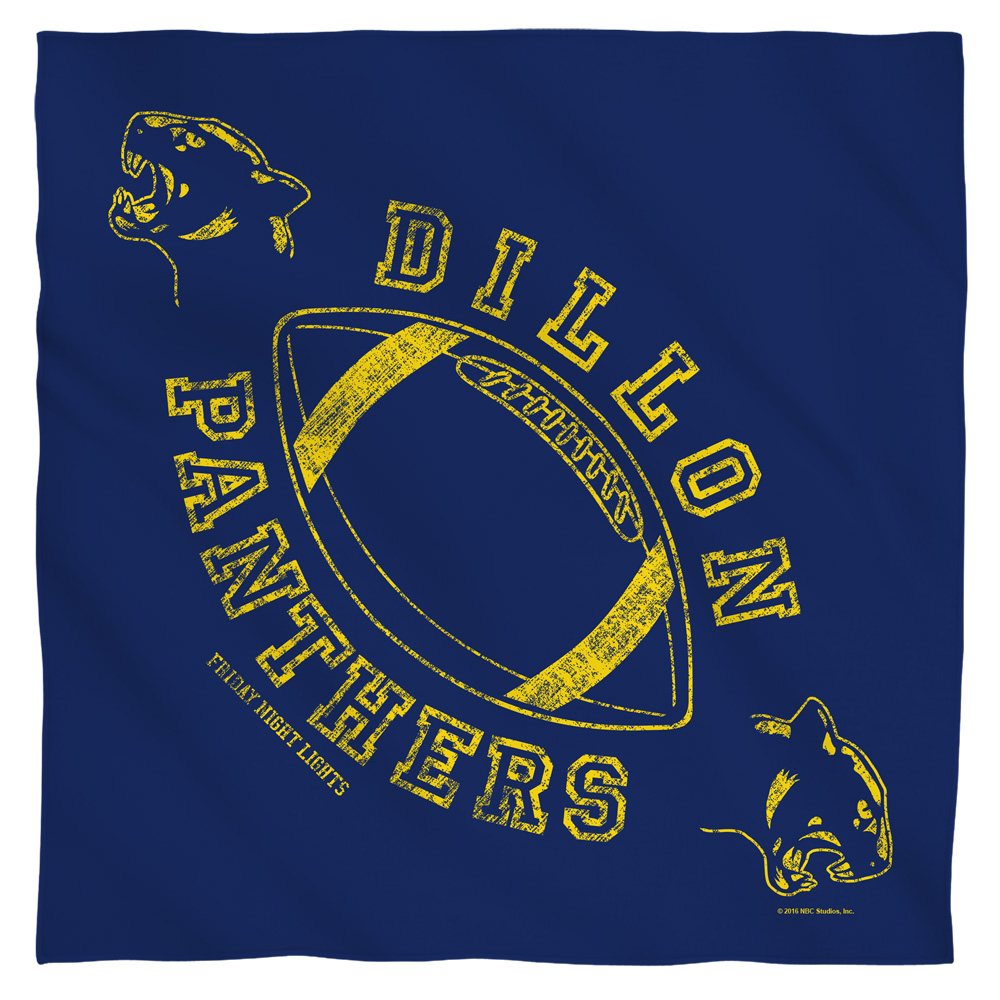 NBC944-BND1-0 Friday Night Light Dillion Panthers Bandana, White - 22 x 22 in.