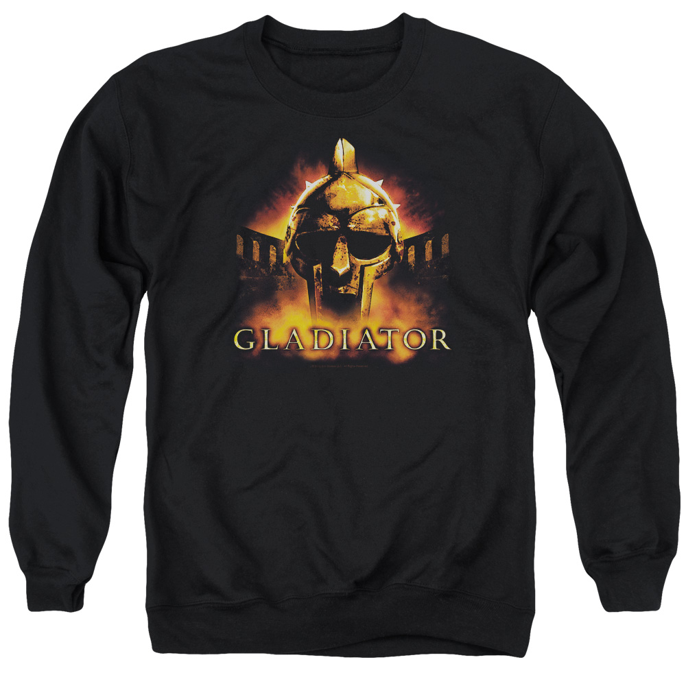 PAR268-AS-4 Gladiator My Name Is Adult Crewneck Sweatshirt, Black - Extra Large