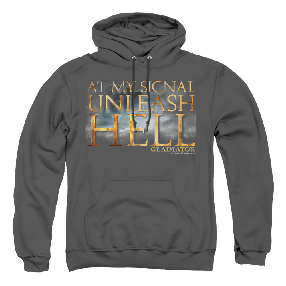 PAR271-AFTH-7 Gladiator Unleash Hell Adult Pullover Hoodie, Black - 4X