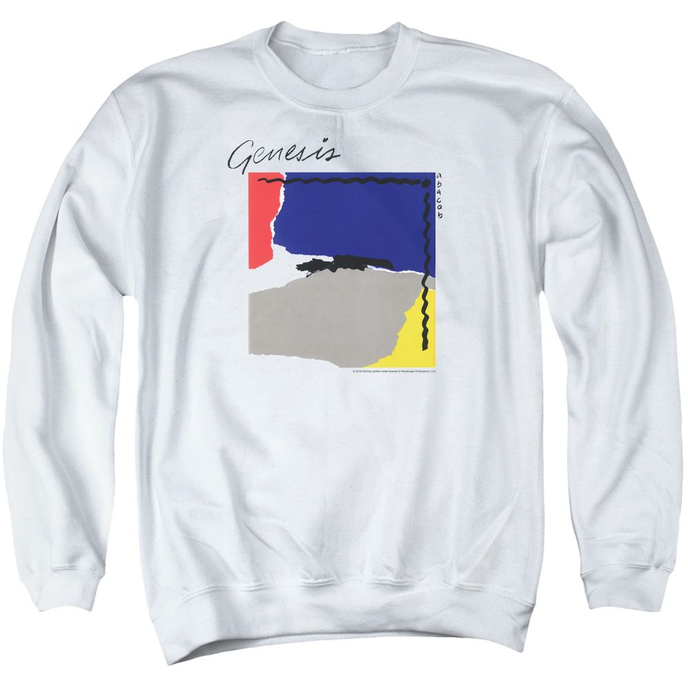 PERRY108-AS-4 Genesis Abacab Adult Crewneck Sweatshirt, White - Extra Large