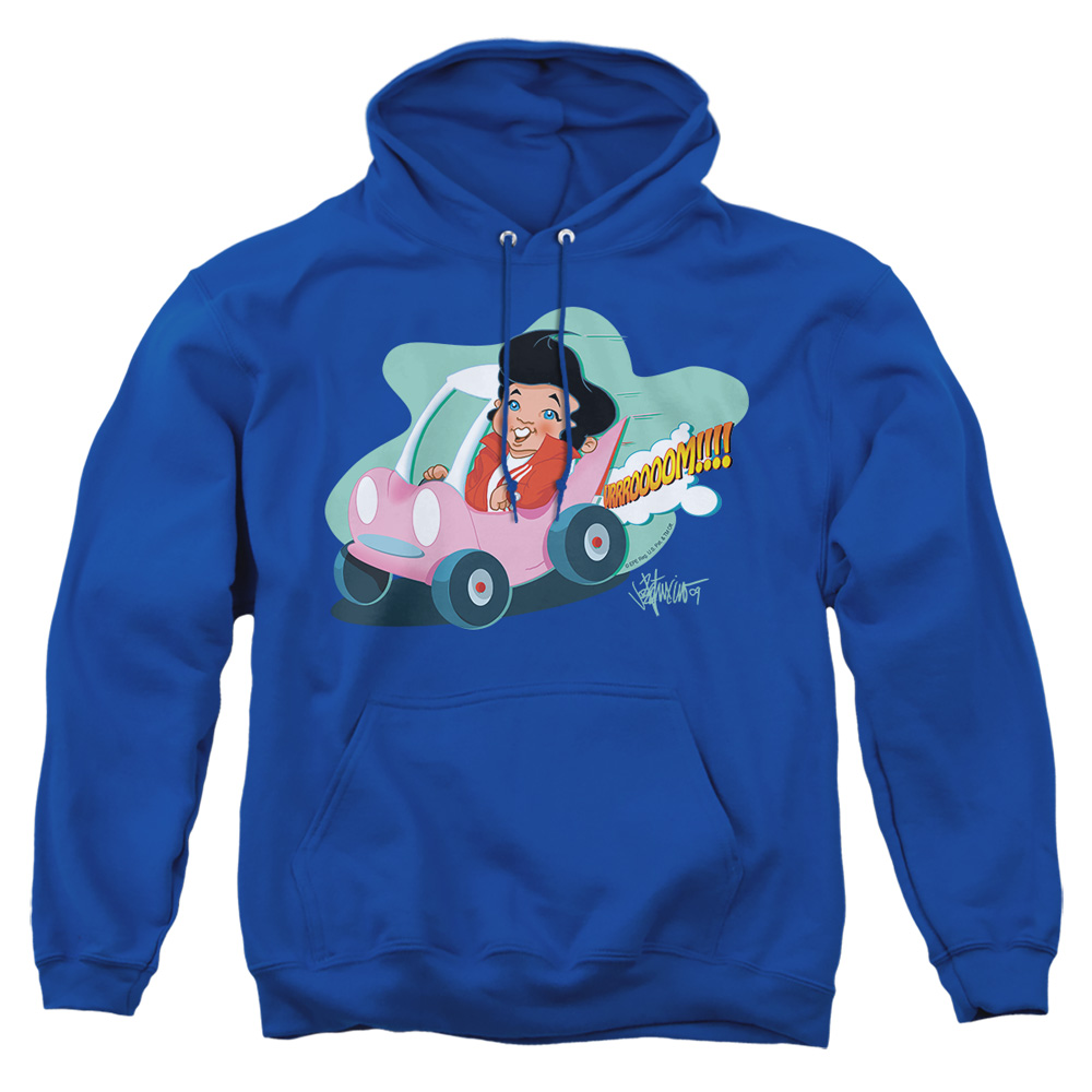 ELV681-AFTH-5 Elvis Presley Speedway Adult Pullover Hoodie, Royal - 2X