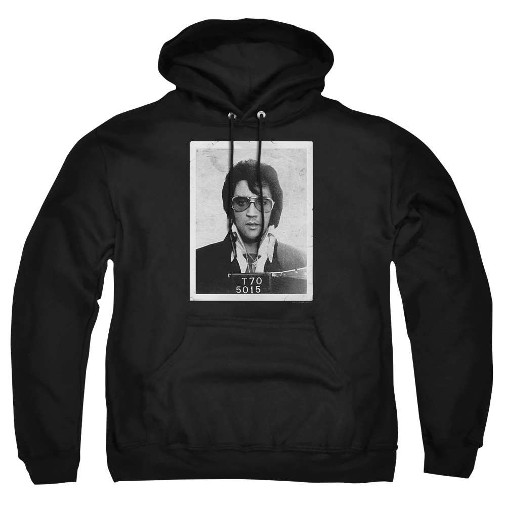 ELV778B-AFTH-2 Elvis Presley Framed Adult Pullover Hoodie, Black - Medium