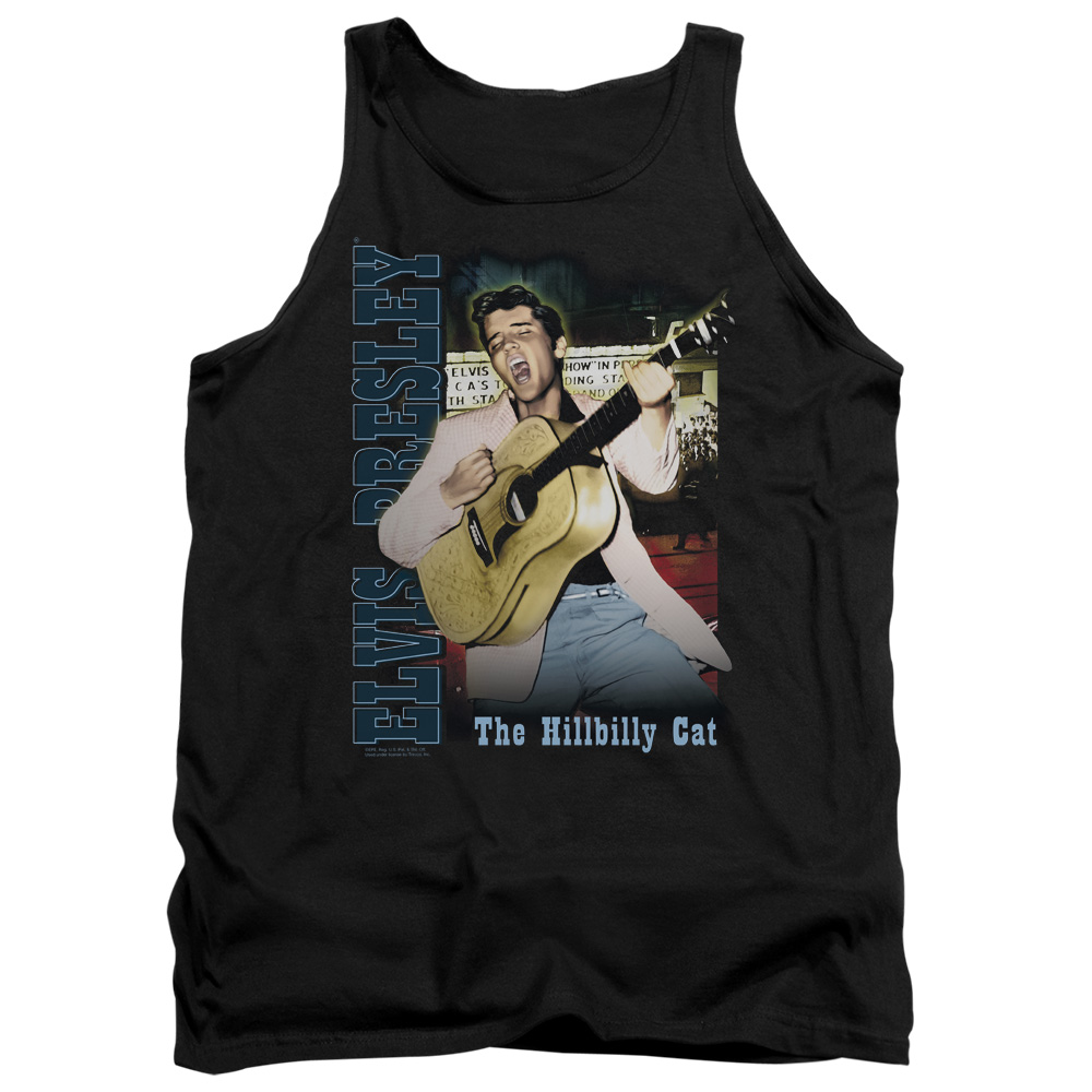 ELV829-TK-2 Elvis Presley Memphis Adult Tank Top, Black - Medium