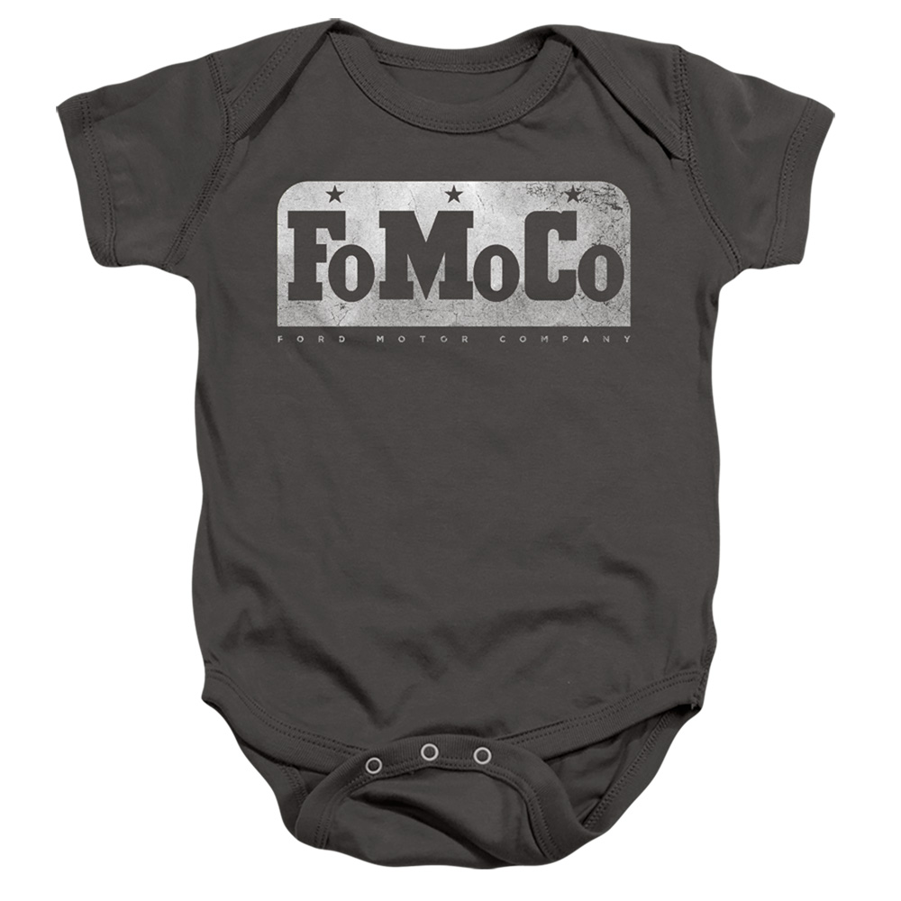 FORD150-SS-2 Ford Fomoco Infant Snapsuit, Charcoal - Medium - 12 Month