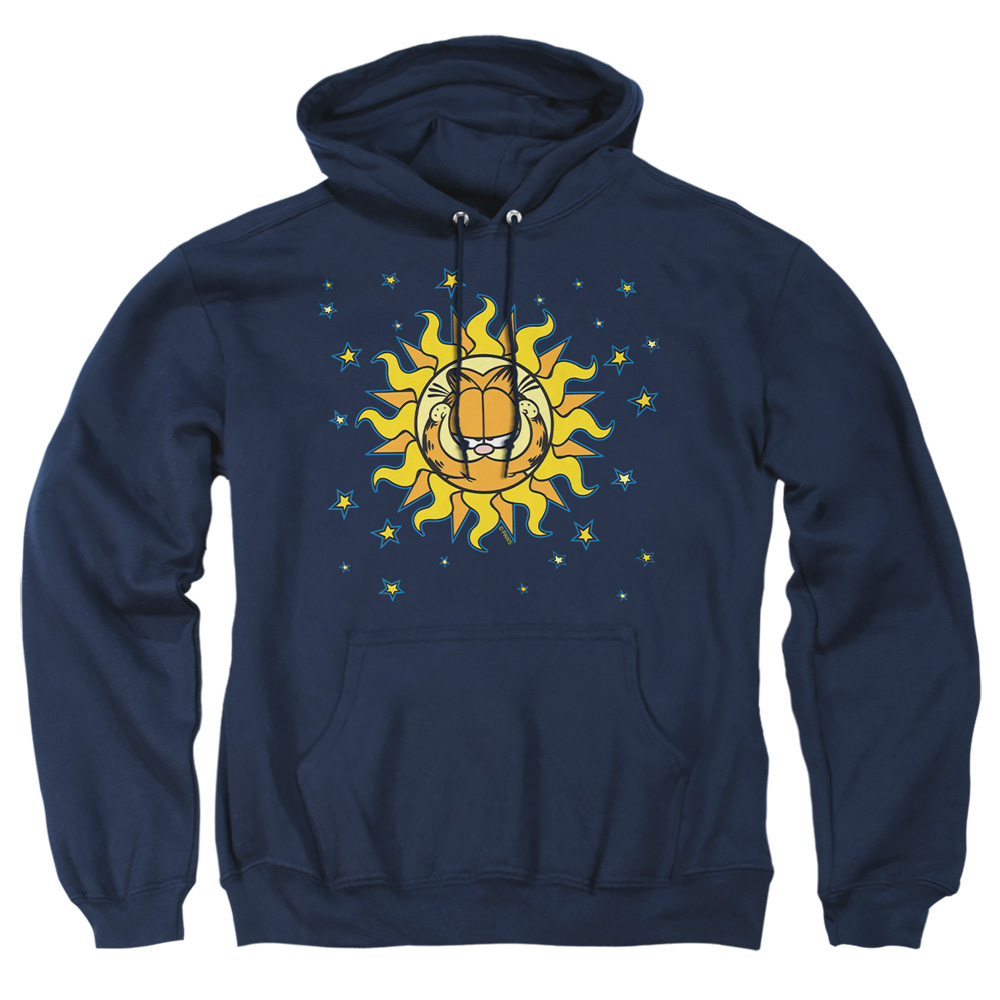 GAR124-AFTH-1 Garfield Celestial Adult Pullover Hoodie, Navy - Small