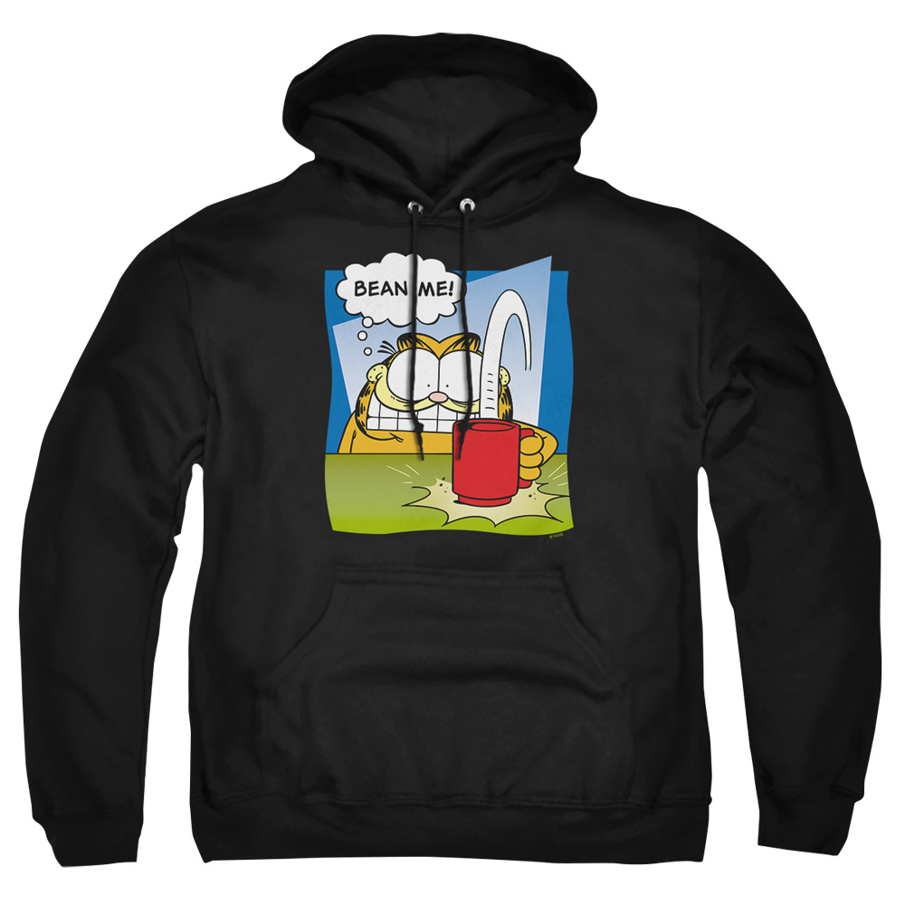 GAR265-AFTH-8 Garfield Bean Me Adult Pullover Hoodie, Black - 5X