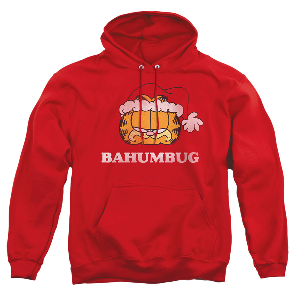 GAR600-AFTH-6 Garfield Bahumbug Adult Pullover Hoodie, Red - 3X