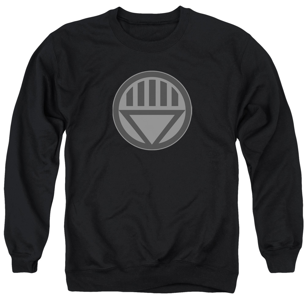GL263-AS-2 Green Lantern Symbol Adult Crewneck Sweatshirt, Black - Medium